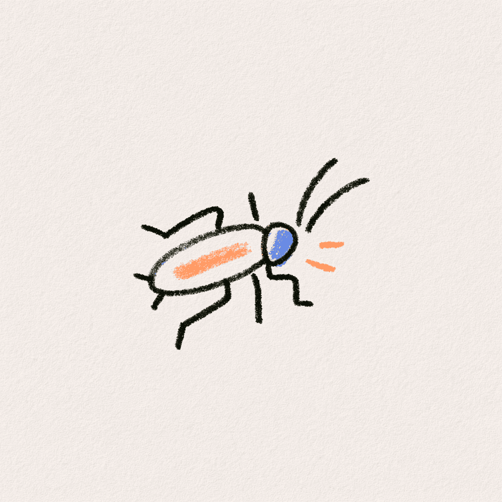 Illustration au crayon d'une coquerelle