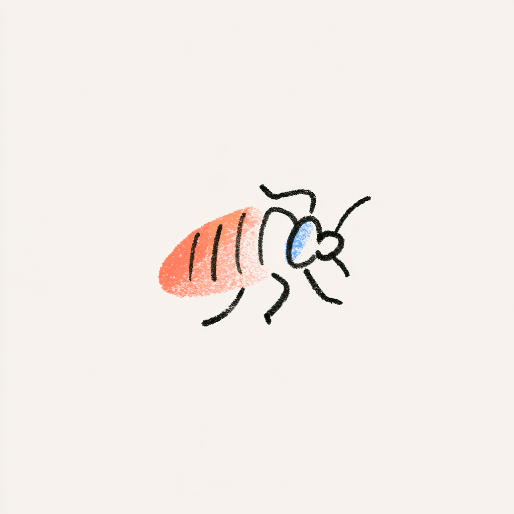 Illustration au crayon d'une punaise de lit